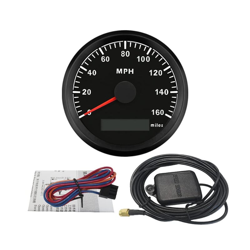 ELING Universal MPH GPS Speedometer Odometer Kit 160MPH Speed Gauge for Car Motorcycle Tractor Truck with Backlight 85mm 12V 24V Replacement Speedo - Image 4